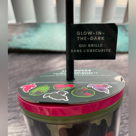 NWT: Starbucks Halloween 16oz Glow In The Dark Cold Cup w/ stickers - Picture 5 of 6